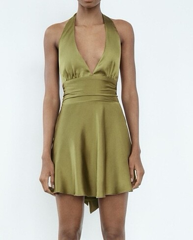 Zara Mini Saten Elbise