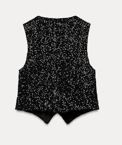 xs Beden siyah Renk Zara Pullu Payetli Bluz