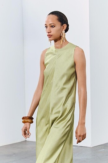 Zara Zara ZW Collection Saten Elbise