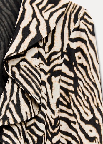 s Beden çeşitli Renk Zara Zebra Desenli Kısa Elbise