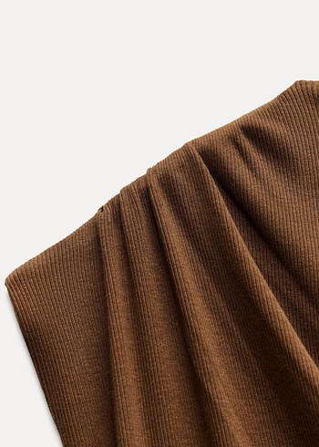 Zara Zara Drapeli Midi Elbise