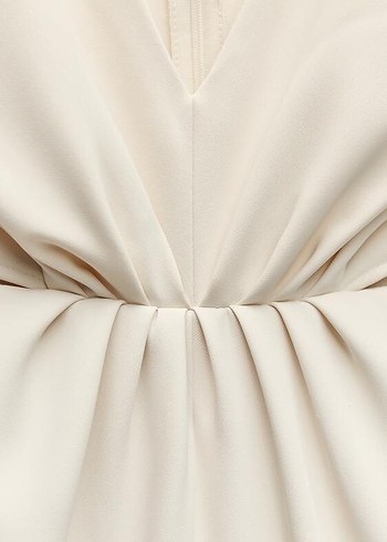 xs Beden ten rengi Renk Zara Cut Out Detaylı Tulum Ekru