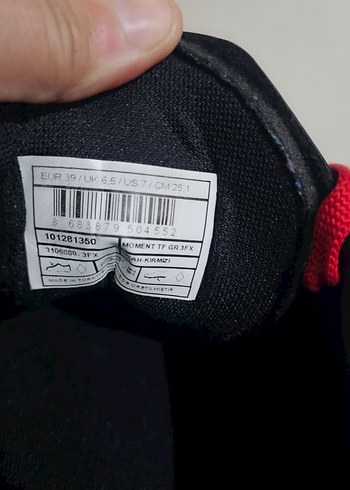 orjinal LOTTO Erkek Kırmızı Bağcıklı halı saha ayakkabi 39 num. - Görsel 5