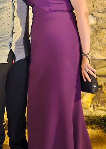 Mor Uzun Abiye Elbise - Görsel 2