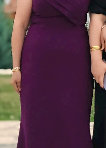 Mor Uzun Abiye Elbise - Görsel 4