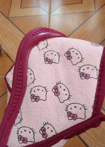 Kız Çocuk Pembe Desenli Sıcak Terlik - Görsel 2