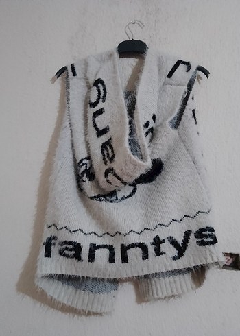 Baskılı Kısa Örgü Kadın Yelek - Görsel 3