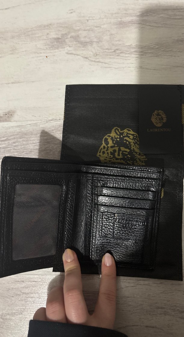 LAORENTOU Erkek Altın Desenli Cüzdan - Görsel 3