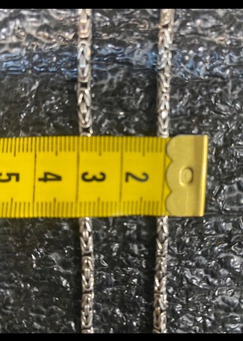 Bohem Gri Gümüş Erkek Kolye Zinciri - Görsel 3