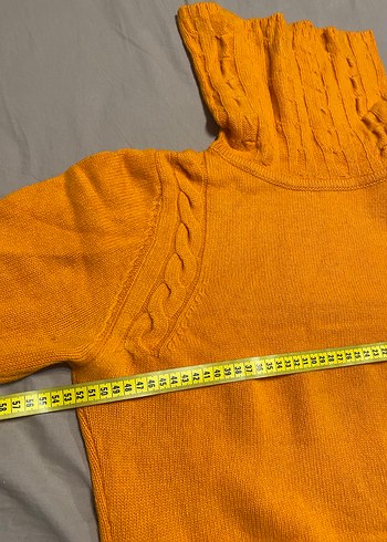 2 adet turuncu ve Pembe Triko Boğazlı Kadın Kazak ölçü fotoda - Görsel 7