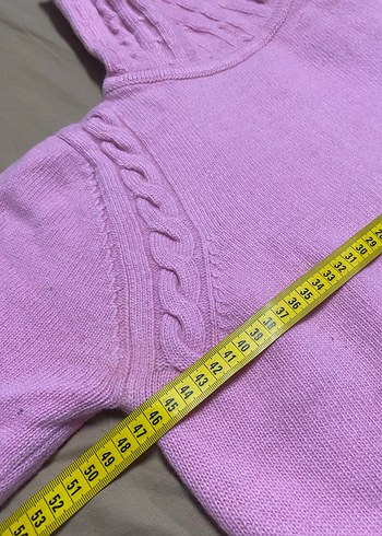 2 adet turuncu ve Pembe Triko Boğazlı Kadın Kazak ölçü fotoda - Görsel 2