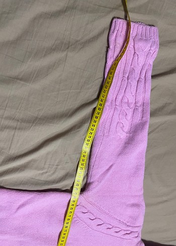 2 adet turuncu ve Pembe Triko Boğazlı Kadın Kazak ölçü fotoda - Görsel 4