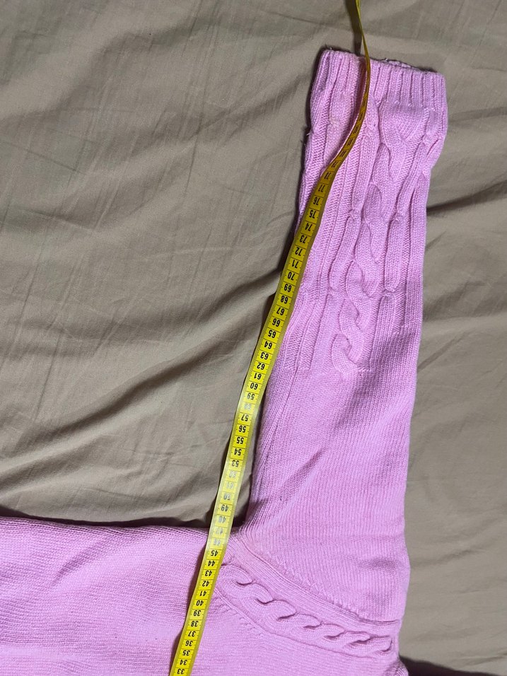 2 adet turuncu ve Pembe Triko Boğazlı Kadın Kazak ölçü fotoda - Görsel 4