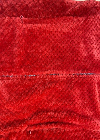 Kırmızı Fermuarlı Kadın Kısa Ceket polar ölçü fotoda - Görsel 8