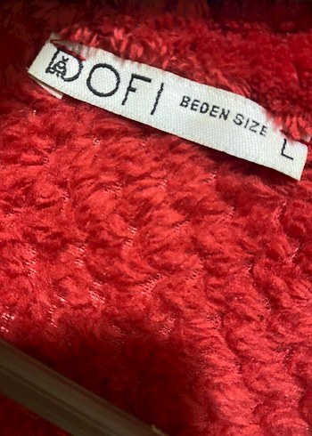 Kırmızı Fermuarlı Kadın Kısa Ceket polar ölçü fotoda - Görsel 2