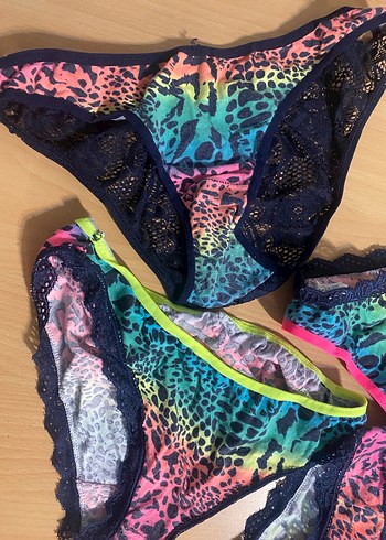 6 adet kullanılmış Renkli Batik Desenli Kadın Külot - Görsel 2