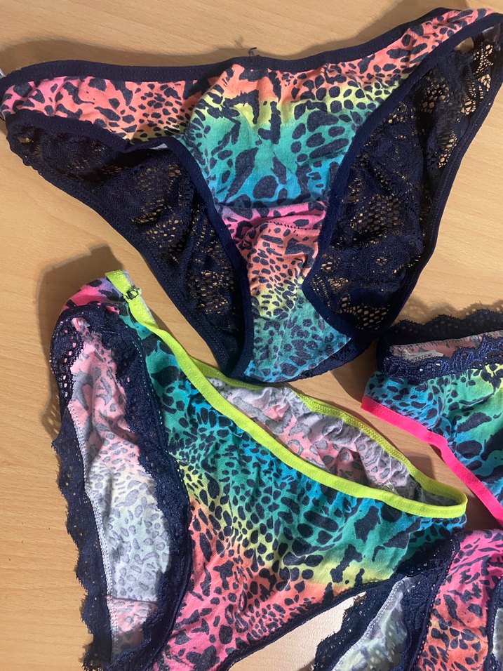 6 adet kullanılmış Renkli Batik Desenli Kadın Külot - Görsel 2