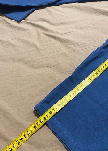 2 adet Bej ve Mavi  Pantolon ölçü fotoda - Görsel 5