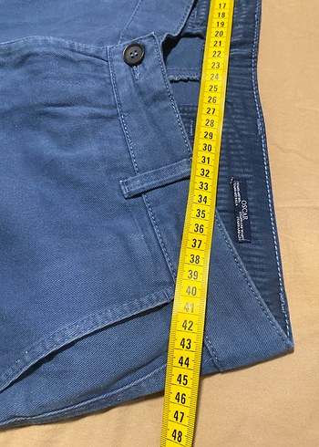 2 adet Bej ve Mavi  Pantolon ölçü fotoda - Görsel 3