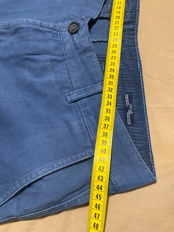 2 adet Bej ve Mavi  Pantolon ölçü fotoda - Görsel 3