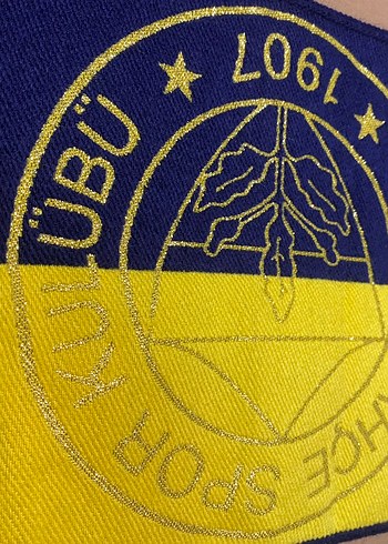 Sarı Lacivert Nakışlı Fenerbahçe Erkek Atkı - Görsel 5