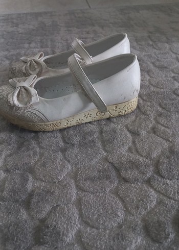 Dantel Detaylı Beyaz Kız Çocuk Babet - Görsel 2