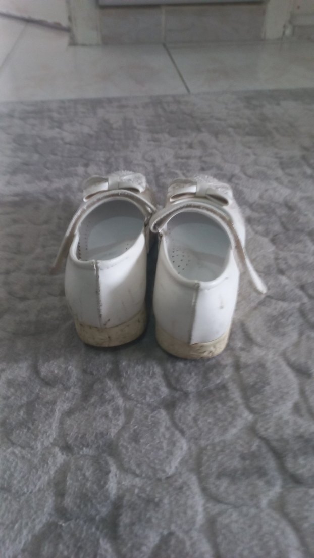 Beyaz Platform Topuklu Abiye Ayakkabı - Görsel 4