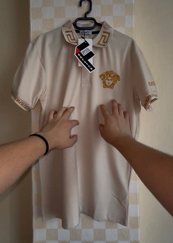 Düğmeli Beyaz Erkek Polo Tişört - Görsel 2