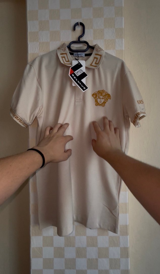 Düğmeli Beyaz Erkek Polo Tişört - Görsel 2