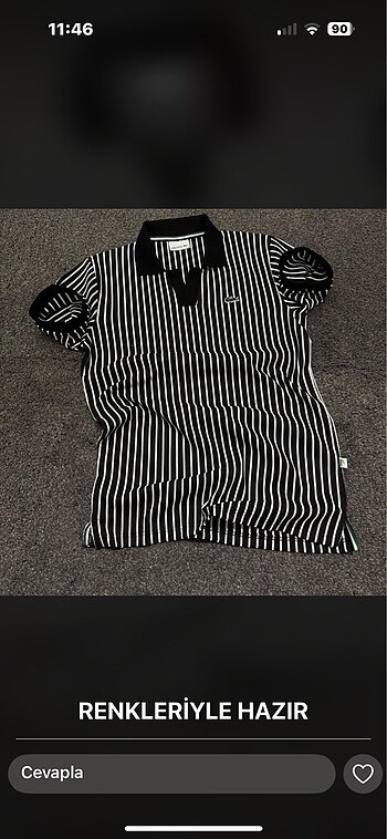 Lacoste Çizgili Polo Yaka Tişört ? Tüm Bedenler Mevcut