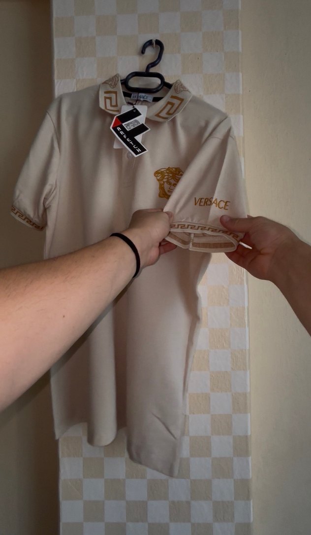 Düğmeli Beyaz Erkek Polo Yaka Tişört - Görsel 3