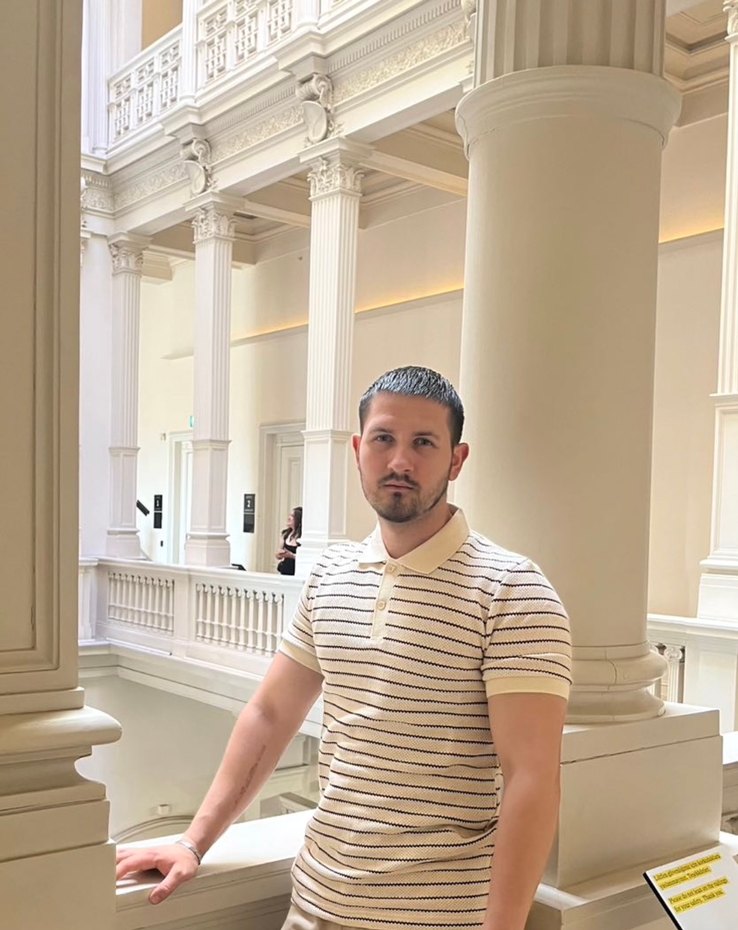 Erkek Zebra Desenli Kısa Kollu Polo Tişört - Görsel 2