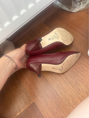 36 Beden bordo Renk Bordo topuklu ayakkabı