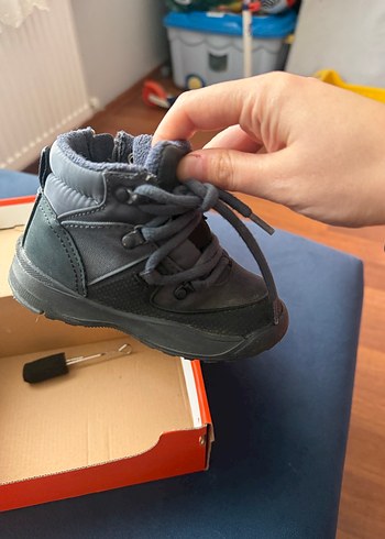 Mavi Erkek Çocuk Lastik Bot Velcro - Görsel 5