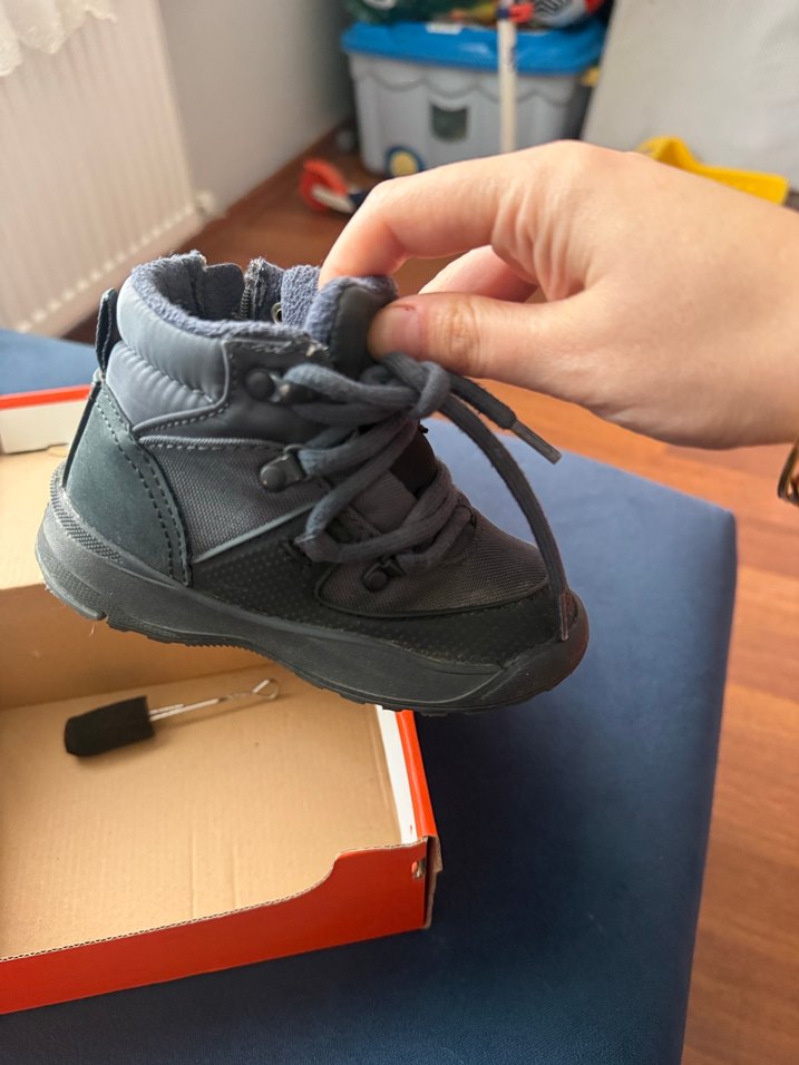 Mavi Erkek Çocuk Lastik Bot Velcro - Görsel 5