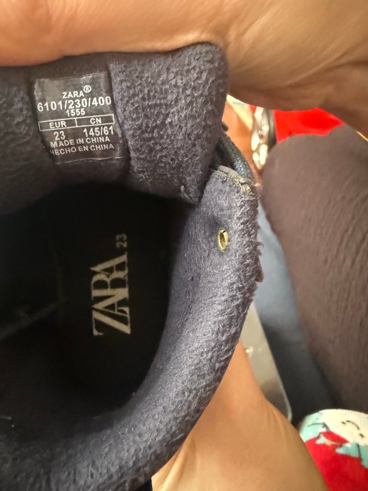 Mavi Erkek Çocuk Lastik Bot Velcro - Görsel 3