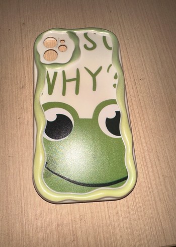 Parlak Yeşil Kurbağa Desenli Telefon Kılıfı iPhone 11