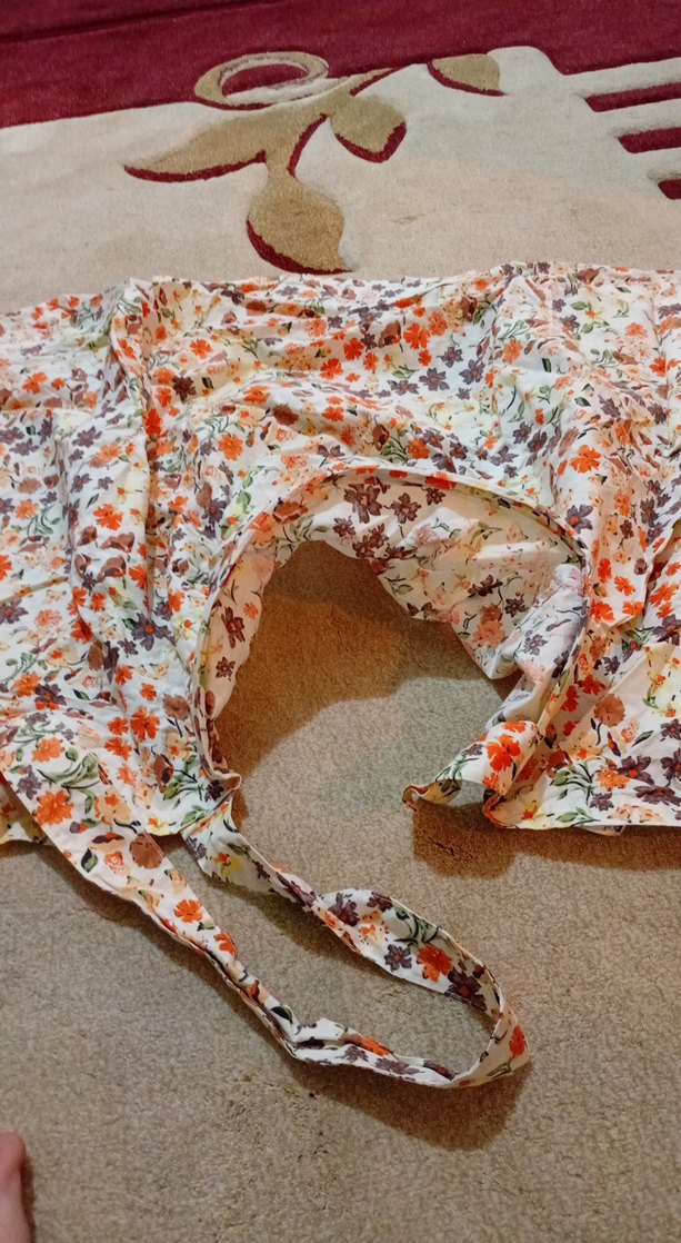 Çiçek Desenli Çok Renkli emzirme örtüsü - Görsel 2