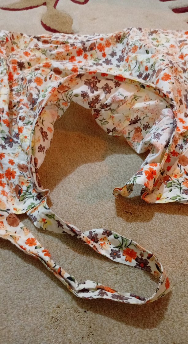 Çiçek Desenli Çok Renkli emzirme örtüsü - Görsel 3