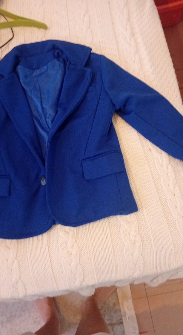 Düğmeli Erkek Çocuk Mavi Ceket - Görsel 2