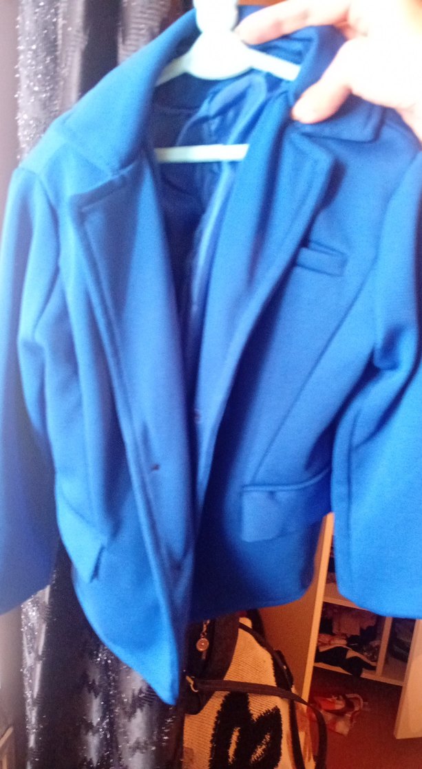 Düğmeli Erkek Çocuk Mavi Ceket - Görsel 4