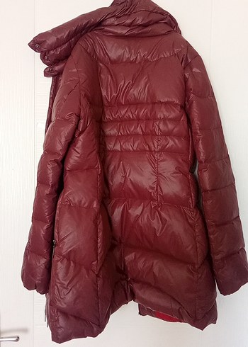 Bordo Fermuarlı Kadın Kışlık Mont - Görsel 2