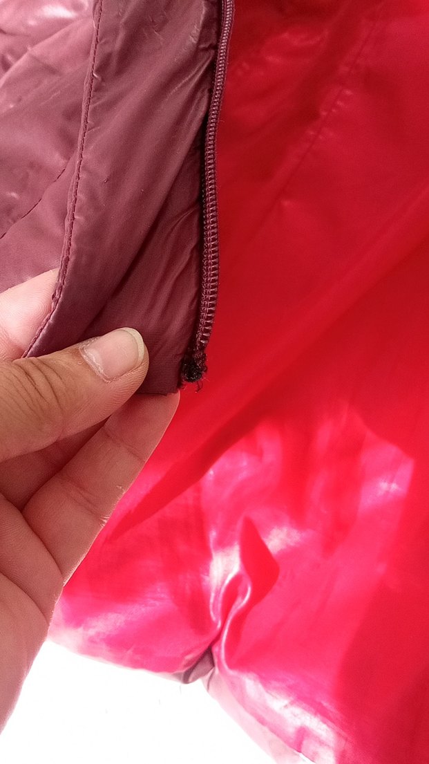 Bordo Fermuarlı Kadın Kışlık Mont - Görsel 4