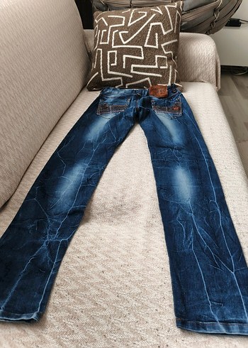 Kadın Mavi Denim Normal Kesim Kot Pantolon - Görsel 2