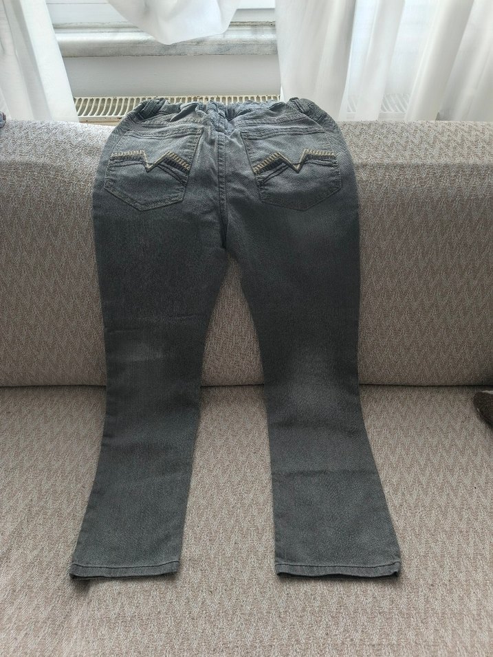 Gri Erkek Çocuk Kot Pantolon - Görsel 2