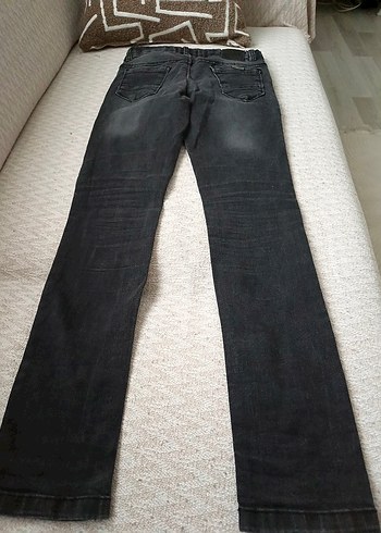 Tokalı Gri Kadın Denim Jean - Görsel 2