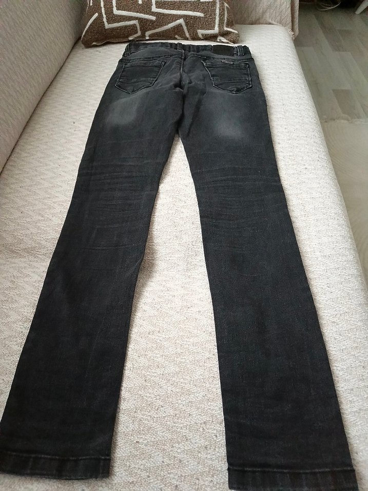 Tokalı Gri Kadın Denim Jean - Görsel 2