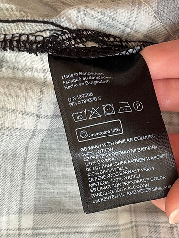 xxl Beden gri Renk H&M kemerli gömlek elbise