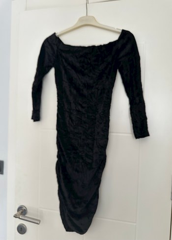 Siyah Uzun Kollu Gotik Abiye Elbise - Görsel 3