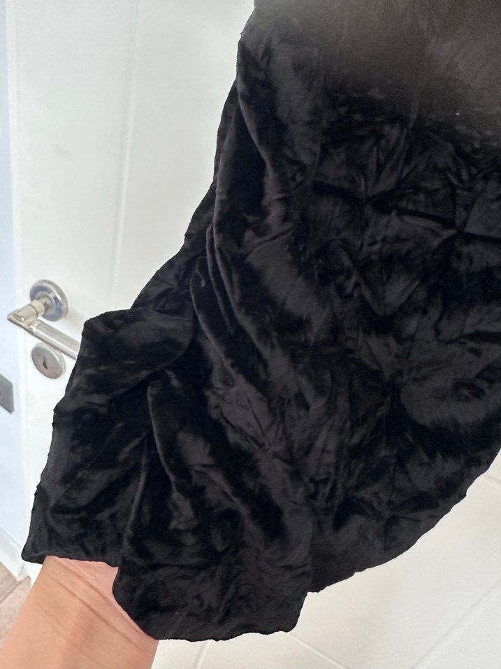 Siyah Uzun Kollu Gotik Abiye Elbise - Görsel 2